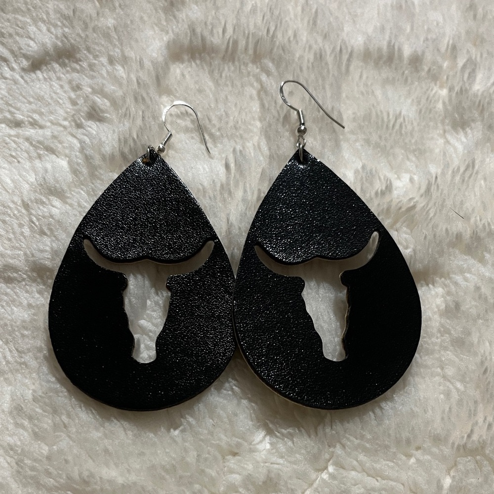Steer head earrings